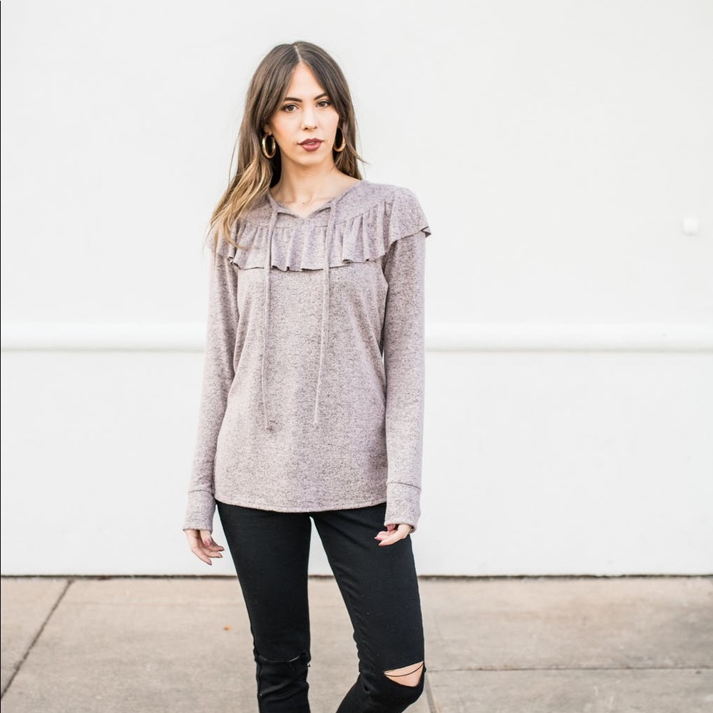 Ruffle sweater Pink